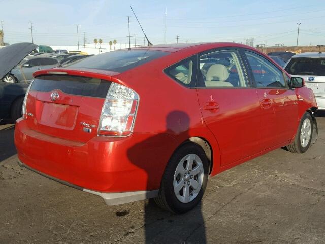 JTDKB20U283365033 - 2008 TOYOTA PRIUS RED photo 4