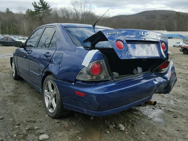 JTHBD192020041222 - 2002 LEXUS IS 300 BLUE photo 3