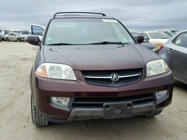 2HNYD18621H513540 - 2001 ACURA MDX TOURIN BURGUNDY photo 9