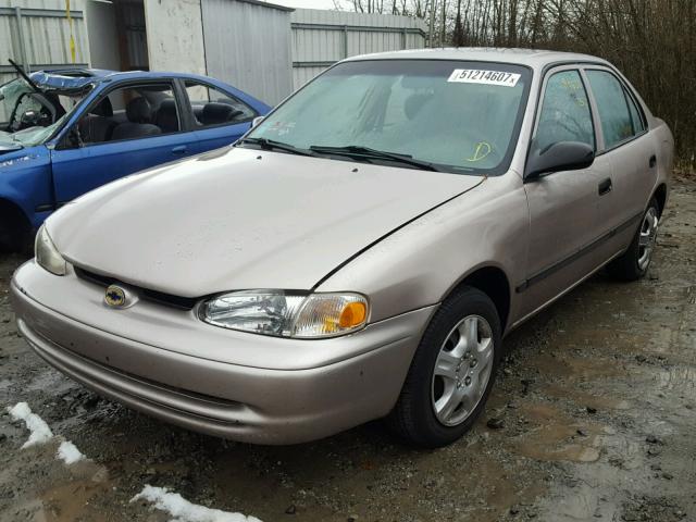 1Y1SK5281YZ405547 - 2000 CHEVROLET GEO PRIZM TAN photo 2