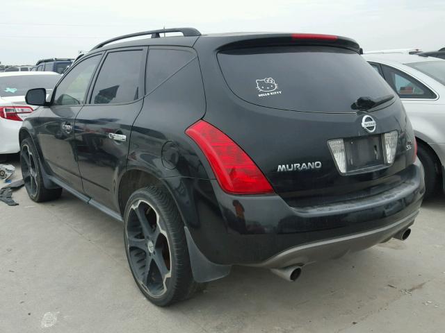 JN8AZ08T53W119337 - 2003 NISSAN MURANO SL BLACK photo 3