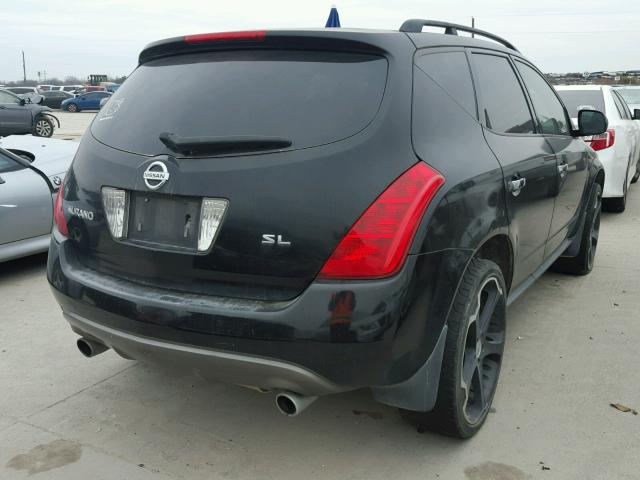 JN8AZ08T53W119337 - 2003 NISSAN MURANO SL BLACK photo 4