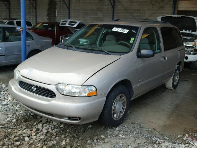 4N2XN11T1YD832575 - 2000 NISSAN QUEST SE BEIGE photo 2