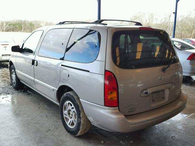 4N2XN11T1YD832575 - 2000 NISSAN QUEST SE BEIGE photo 3