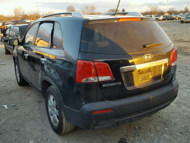 5XYKT3A1XBG126789 - 2011 KIA SORENTO BA BLACK photo 3