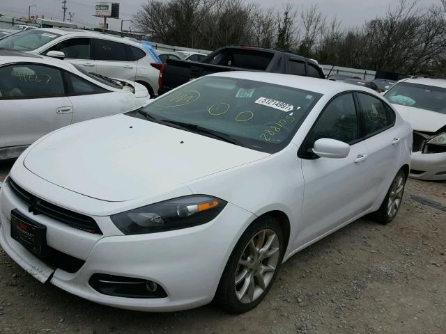 1C3CDFBA8DD288105 - 2013 DODGE DART SXT WHITE photo 2