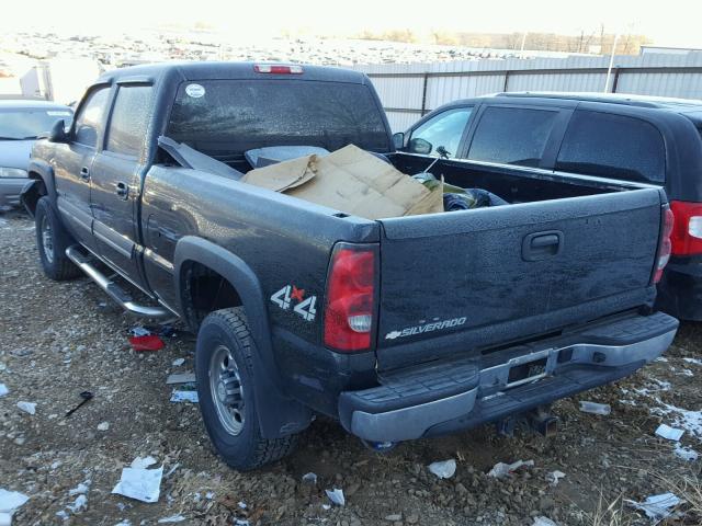 1GCHK23U17F106956 - 2007 CHEVROLET SILVERADO BLACK photo 3