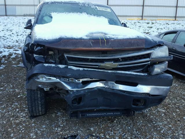 1GCHK23U17F106956 - 2007 CHEVROLET SILVERADO BLACK photo 9