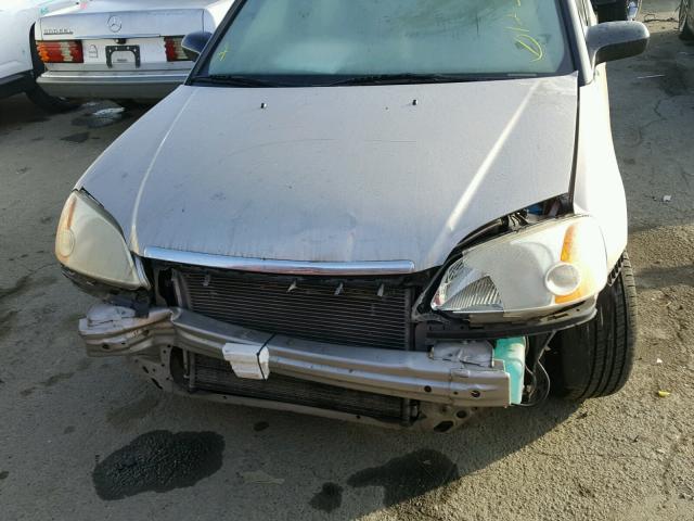 JHMES16582S006658 - 2002 HONDA CIVIC LX GOLD photo 9