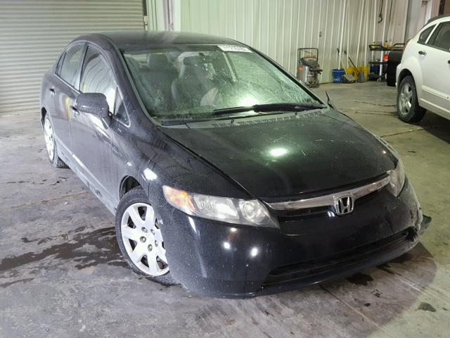 1HGFA16577L058973 - 2007 HONDA CIVIC LX BLACK photo 1