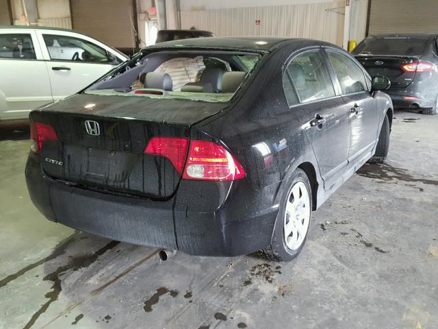 1HGFA16577L058973 - 2007 HONDA CIVIC LX BLACK photo 4