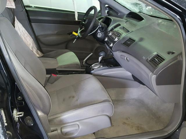 1HGFA16577L058973 - 2007 HONDA CIVIC LX BLACK photo 5