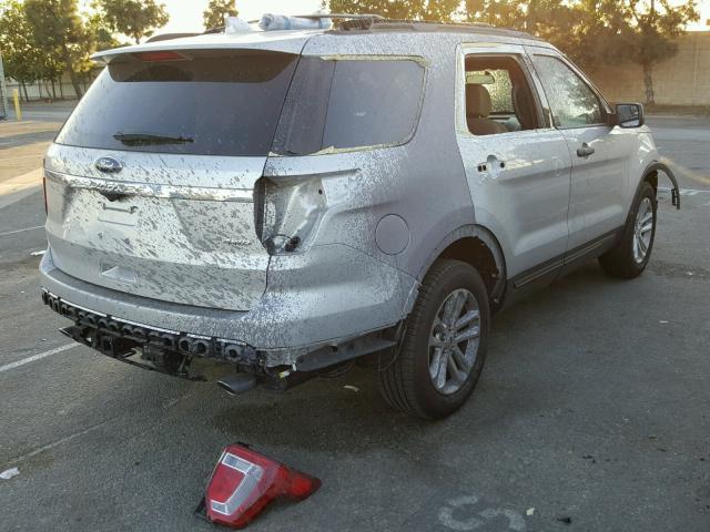 1FM5K8B88HGD42666 - 2017 FORD EXPLORER SILVER photo 4