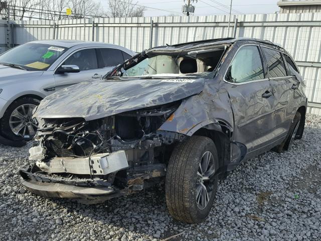 5TDJKRFH7GS258104 - 2016 TOYOTA HIGHLANDER GRAY photo 2