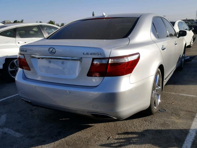 JTHGL46F075007048 - 2007 LEXUS LS 460L SILVER photo 4