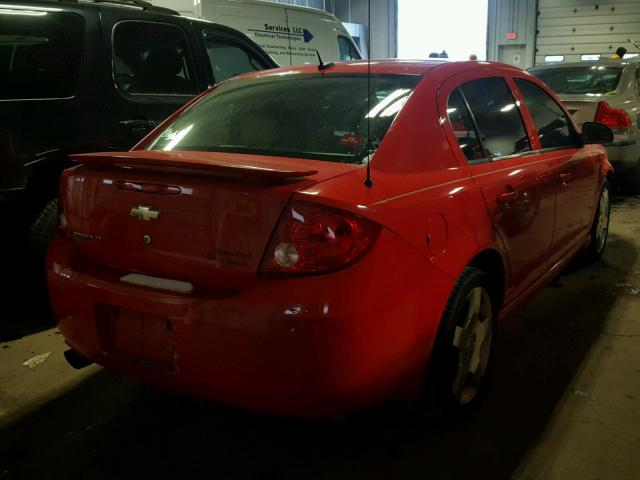 1G1AT58H797268513 - 2009 CHEVROLET COBALT LT RED photo 4