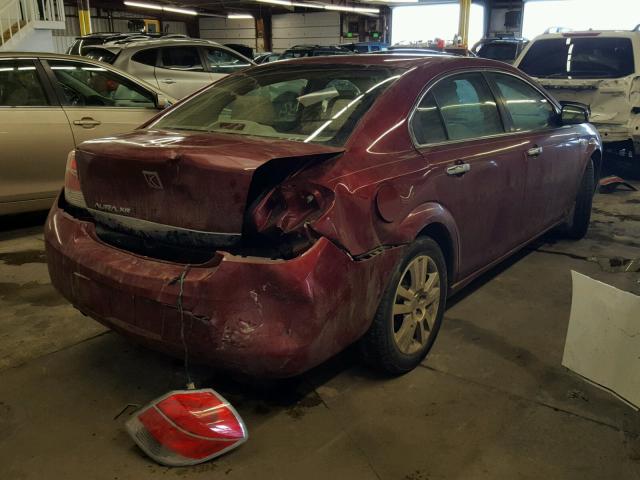 1G8ZV57B09F183899 - 2009 SATURN AURA XR RED photo 4