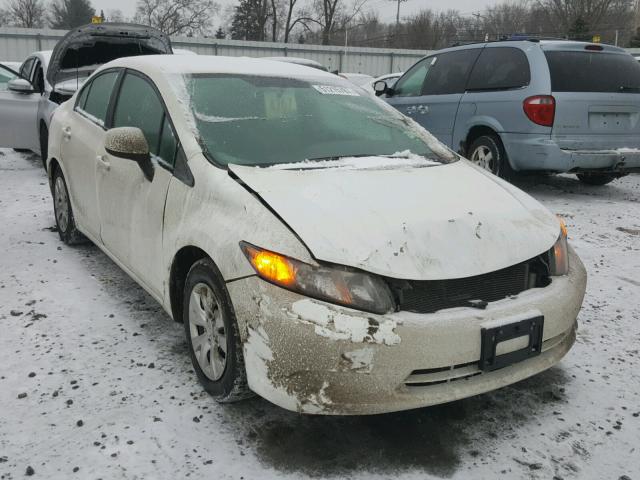 2HGFB2F56CH576759 - 2012 HONDA CIVIC LX WHITE photo 1