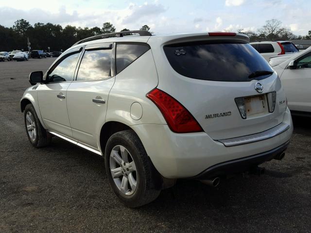 JN8AZ08W07W605747 - 2007 NISSAN MURANO SL WHITE photo 3