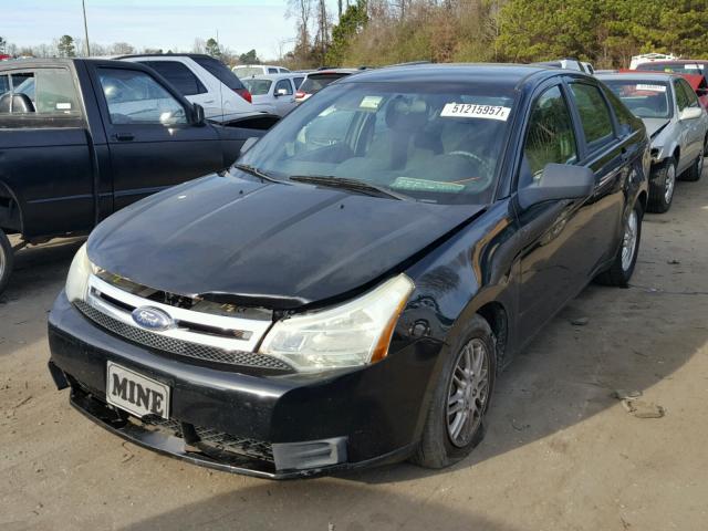 1FAHP35N19W214578 - 2009 FORD FOCUS SE BLACK photo 2