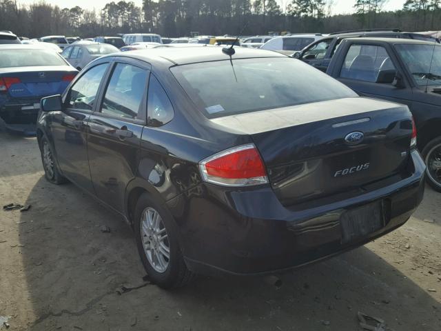 1FAHP35N19W214578 - 2009 FORD FOCUS SE BLACK photo 3