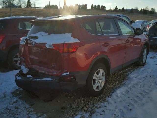 2T3BFREV0EW174752 - 2014 TOYOTA RAV4 LE RED photo 4