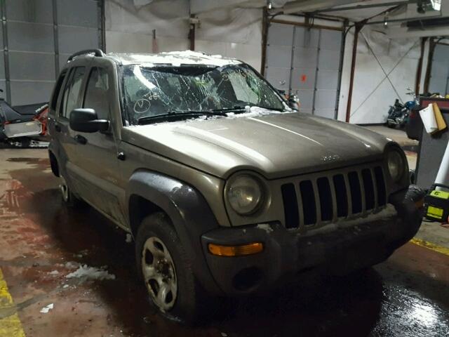 1J4GL48K84W304371 - 2004 JEEP LIBERTY SP TAN photo 1