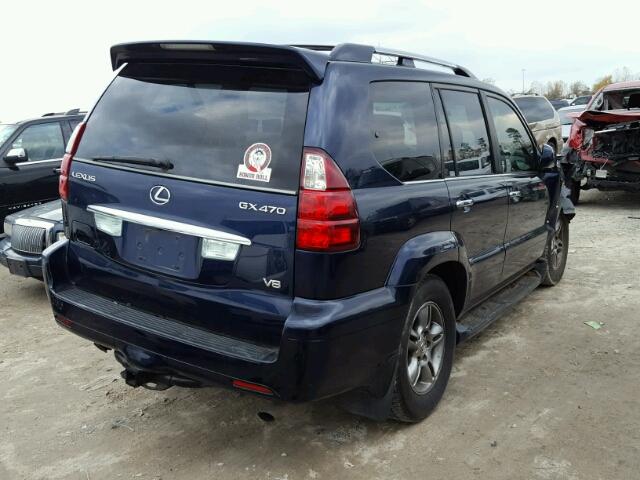 JTJBT20XX80162140 - 2008 LEXUS GX 470 BLUE photo 4