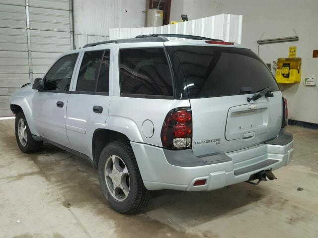 1GNDS13S072244784 - 2007 CHEVROLET TRAILBLAZE SILVER photo 3