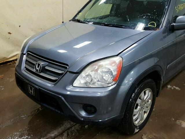 SHSRD78975U323079 - 2005 HONDA CR-V SE BLUE photo 9