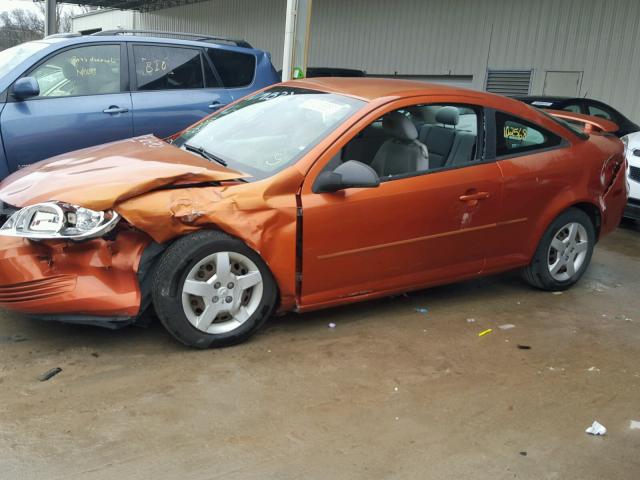 1G1AK12F957573671 - 2005 CHEVROLET COBALT ORANGE photo 9