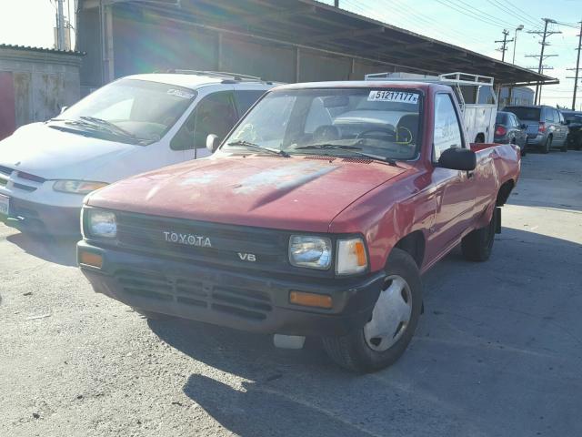 JT4VN82N9M5003728 - 1991 TOYOTA PICKUP 1 T RED photo 2