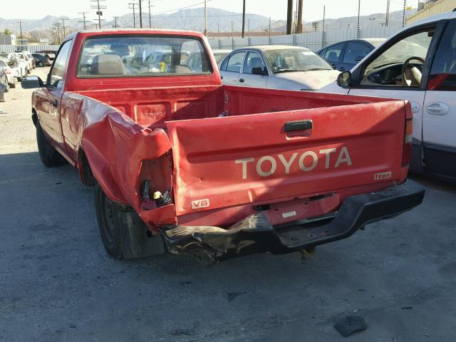 JT4VN82N9M5003728 - 1991 TOYOTA PICKUP 1 T RED photo 3