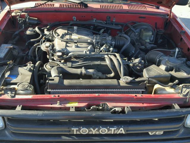 JT4VN82N9M5003728 - 1991 TOYOTA PICKUP 1 T RED photo 7