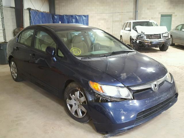 1HGFA16536L072738 - 2006 HONDA CIVIC LX BLUE photo 1