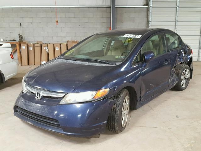 1HGFA16536L072738 - 2006 HONDA CIVIC LX BLUE photo 2