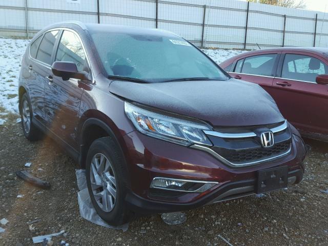 5J6RM4H7XFL108809 - 2015 HONDA CR-V EXL MAROON photo 1