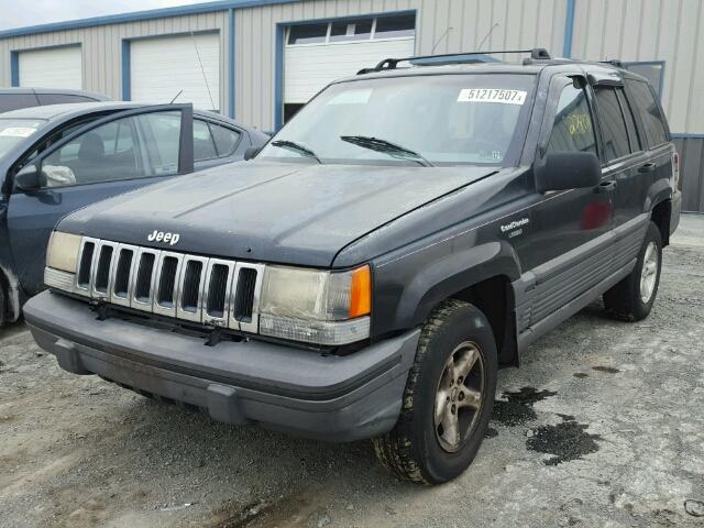 1J4GZ58S1PC666438 - 1993 JEEP GRAND CHER BLACK photo 2