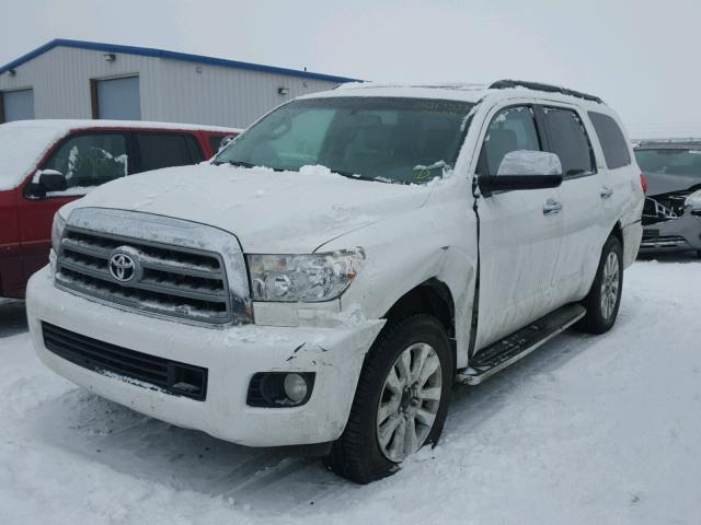 5TDDY5G12AS035787 - 2010 TOYOTA SEQUOIA PL WHITE photo 2