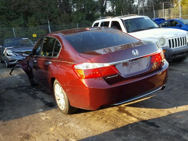 1HGCR2F83DA206605 - 2013 HONDA ACCORD EXL BURGUNDY photo 3