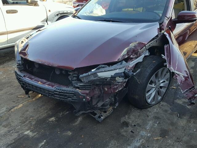 1HGCR2F83DA206605 - 2013 HONDA ACCORD EXL BURGUNDY photo 9