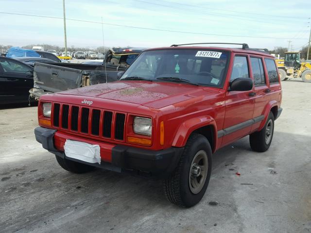 1J4FF48S41L601895 - 2001 JEEP CHEROKEE S RED photo 2