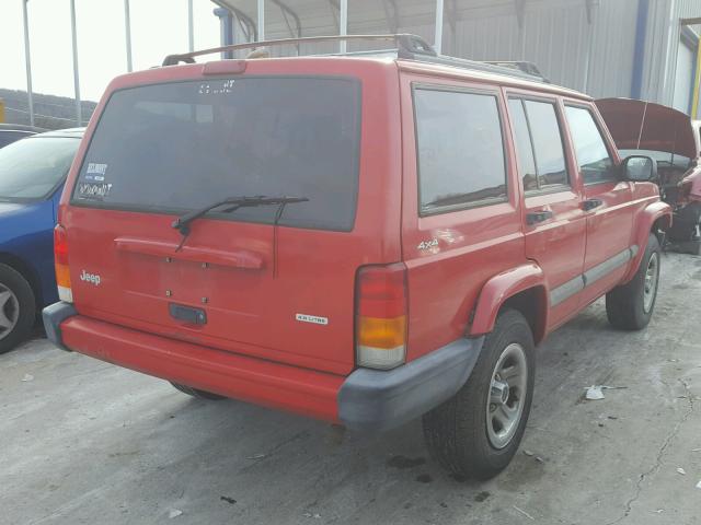 1J4FF48S41L601895 - 2001 JEEP CHEROKEE S RED photo 4
