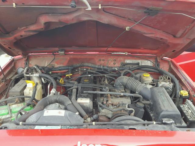 1J4FF48S41L601895 - 2001 JEEP CHEROKEE S RED photo 7