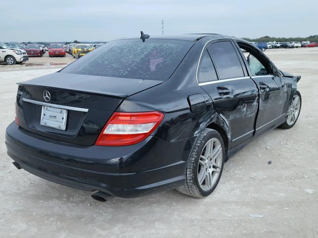 WDDGF56X38R032291 - 2008 MERCEDES-BENZ C 350 BLACK photo 4