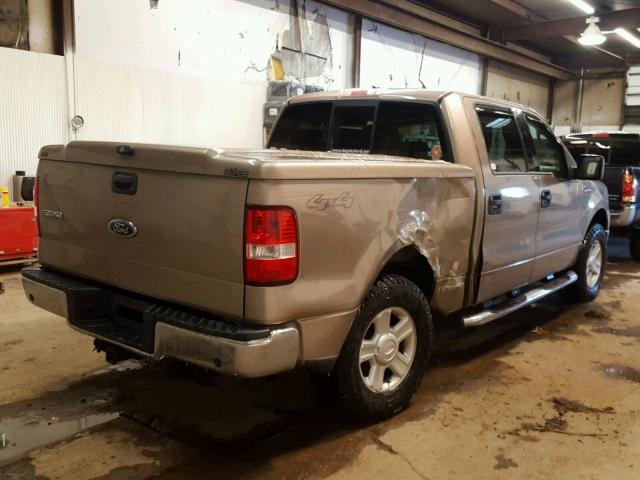 1FTPW14504KD71081 - 2004 FORD F150 SUPER TAN photo 4