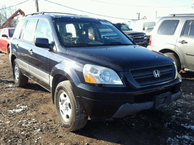 2HKYF18194H524356 - 2004 HONDA PILOT LX BLACK photo 1