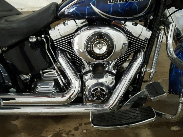 1HD1BXD425Y069686 - 2005 HARLEY-DAVIDSON FLSTFI BLUE photo 7