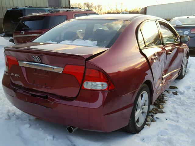 2HGFA1F63BH540175 - 2011 HONDA CIVIC LX-S BURGUNDY photo 4