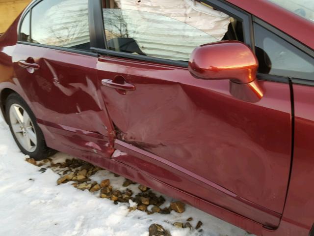 2HGFA1F63BH540175 - 2011 HONDA CIVIC LX-S 勃艮第红 照片 9